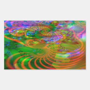 Fraktal-Aufkleber Rechteckiger Aufkleber