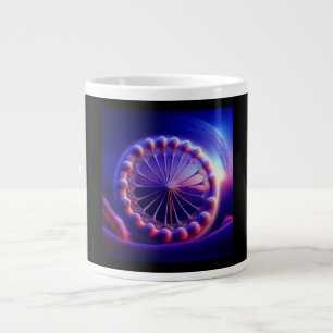 Fraktal aus blauem Lüstern Jumbo-Tasse
