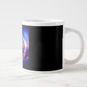 Fraktal aus blauem Lüstern Jumbo-Tasse (Rechts)