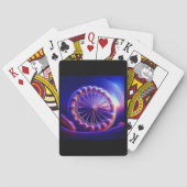 Fraktal aus blauem Lüstern Spielkarten (Rückseite)