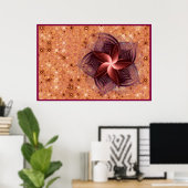 Fraktal aus Kupfer-Blume Poster (Heimbüro)