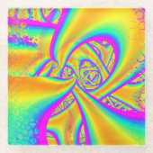 Fraktal aus spaltfähigem Glas Glasuntersetzer (Vorderseite)