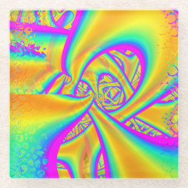 Fraktal aus spaltfähigem Glas Glasuntersetzer