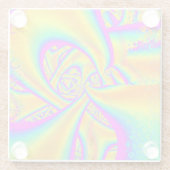 Fraktal aus spaltfähigem Glas Glasuntersetzer (Rückseite)