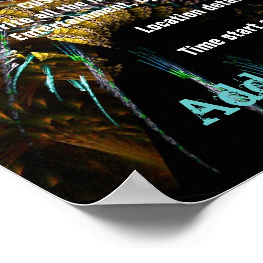 Fraktal Blast Party Flyer Poster (Ecke)