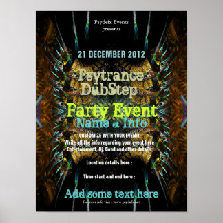 Fraktal Blast Party Flyer Poster