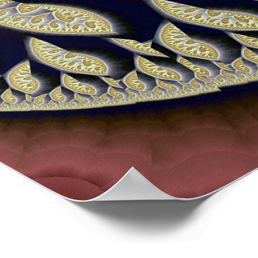 Fraktal-Blätter Poster (Ecke)