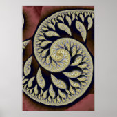 Fraktal-Blätter Poster (Vorne)