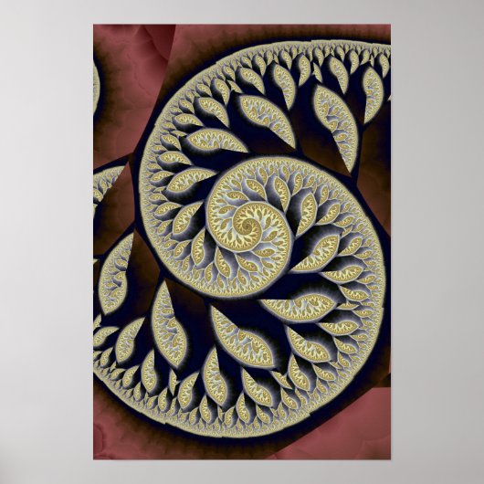 Fraktal-Blätter Poster (Vorne)