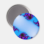 Fraktal blau magnet (Vorderseite/Rückseite)