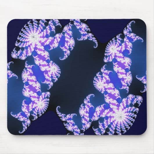 Fraktal blau mousepad (Vorne)