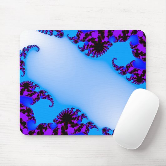 Fraktal blau mousepad (Mit Mouse)