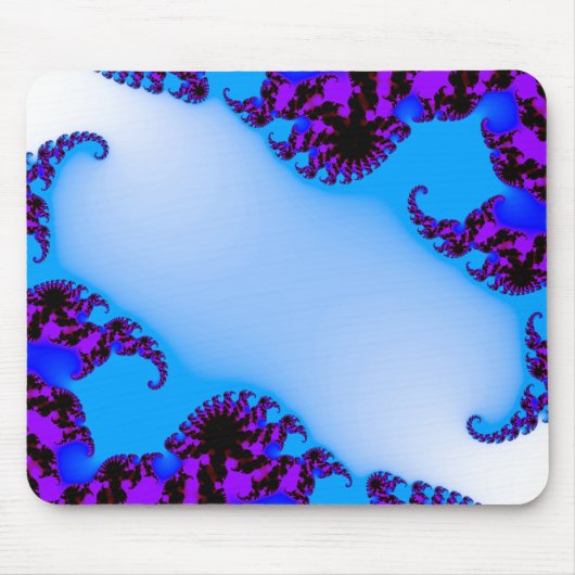 Fraktal blau mousepad (Vorne)