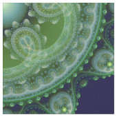 Fraktal Blau-orientalisches Muster Stoff (Nahaufnahme)