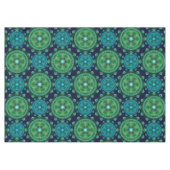 Fraktal Blau-orientalisches Muster Tischdecke (Vorderseite (Horizontal))