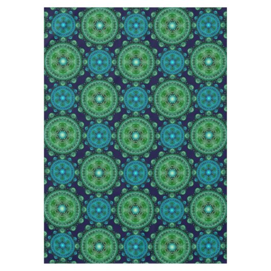 Fraktal Blau-orientalisches Muster Tischdecke (Vorderseite)