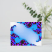 Fraktal blau postkarte (Stehend Vorderseite)