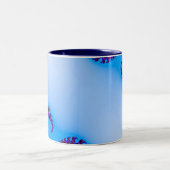Fraktal blau zweifarbige tasse (Mittel)
