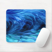 Fraktal blaues Marmorierungmousepad Mousepad (Mit Mouse)