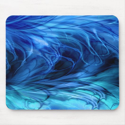 Fraktal blaues Marmorierungmousepad Mousepad (Vorne)