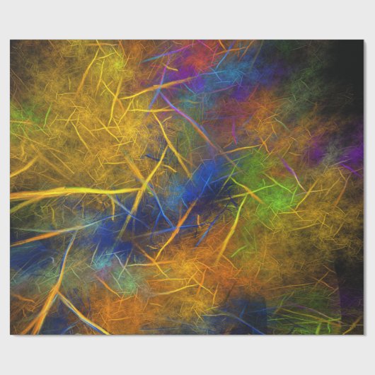 Fraktal Blitze (Sturmflame) Geschenkpapier (Flach)