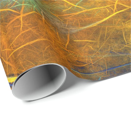 Fraktal Blitze (Sturmflame) Geschenkpapier (Rolleneckpunkt)