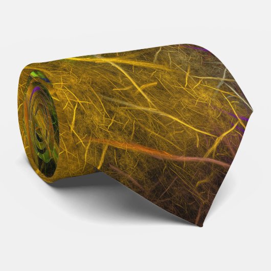 Fraktal Blitze (Sturmflame) Krawatte (Gerollt)