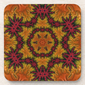 Fraktal Bloom in Herbst Untersetzer (Vorderseite)