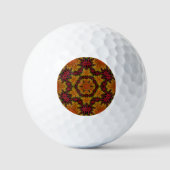 Fraktal Bloom in Herbst Untersetzer Golfball (Vorderseite)