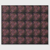 Fraktal Bloom: rosa und goldene Fusion Geschenkpapier (Flach)