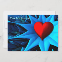 Fraktal Blue Heart Blume