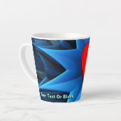 Fraktal Blue Heart Blume Milchtasse (Linke Ecke)