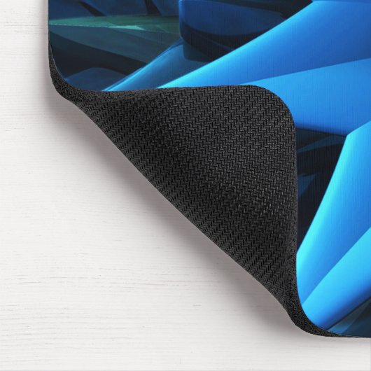 Fraktal Blue Heart Blume Mousepad (Ecke)