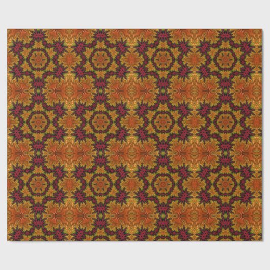 Fraktal blühen im Herbst Geschenkpapier (Flach)