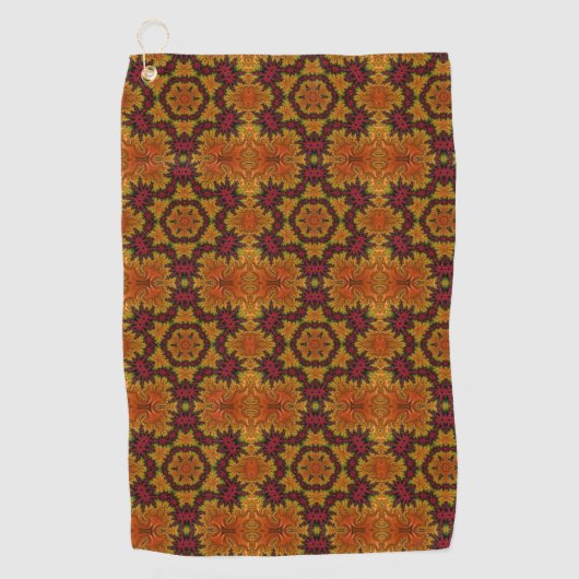 Fraktal blühen im Herbst Golfhandtuch (Vorderseite)