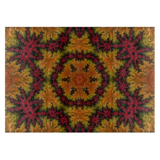 Fraktal blühen im Herbst Schneidebrett (Vorderseite)