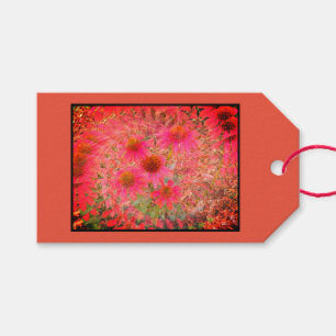 Fraktal Blume Geschenkmarke Geschenkanhänger