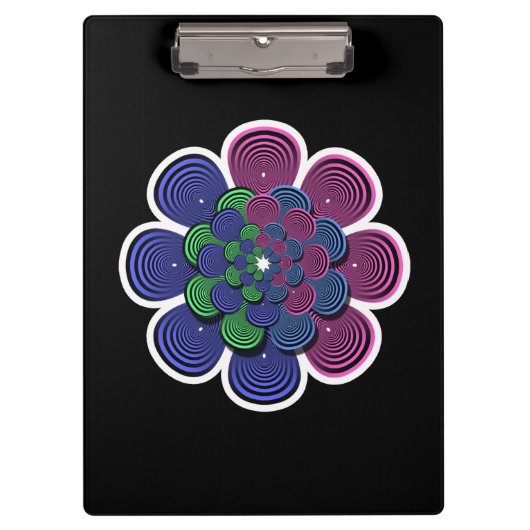 Fraktal Blume Klemmbrett (Vorderseite)