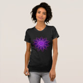Fraktal-Blume - lila T-Shirt (Vorne ganz)