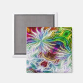 Fraktal Blume Magnet (Vorderseite/Rückseite)