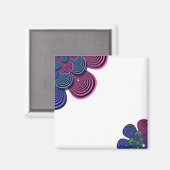 Fraktal Blume Magnet (Vorderseite/Rückseite)