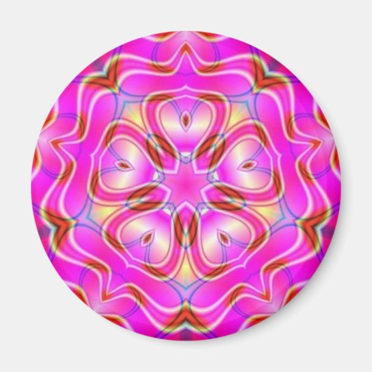 Fraktal Blume Mandala Heilige Geometrie Magnet (Vorne)