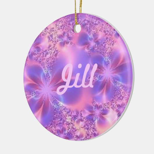 Fraktal Blume Name Ornament (Links)