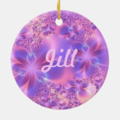 Fraktal Blume Name Ornament (Hinten)