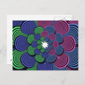 Fraktal Blume Postkarte (Vorne/Hinten)