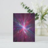 Fraktal Blume Postkarte (Stehend Vorderseite)