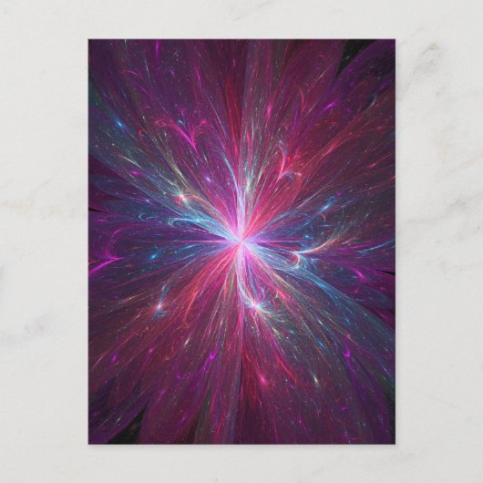 Fraktal Blume Postkarte (Vorderseite)