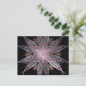Fraktal Blume Postkarte (Stehend Vorderseite)