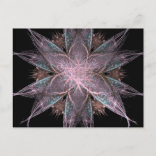 Fraktal Blume Postkarte