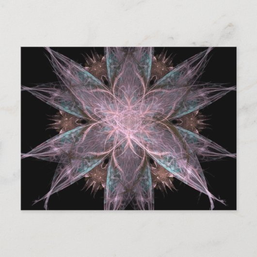 Fraktal Blume Postkarte (Vorderseite)